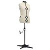 vidaXL Adjustable Dress Form Female Cream M Size 40-46