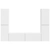 vidaXL TV Cabinet Set 6 pcs White Engineered Wood