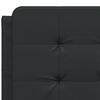 vidaXL Headboard Cushion "Zadar" Black 137 cm Double Faux Leather