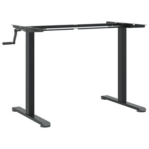 vidaXL Standing Desk Frame Black (94-135)x60x(70-114) cm Steel