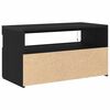 vidaXL TV Cabinet Black Oak 75 x 35 x 40 cm Engineered Wood