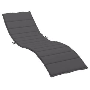 vidaXL Sun Lounger Cushion Anthracite 200x50x3cm Oxford Fabric