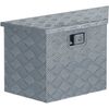 vidaXL Aluminium Box 70x24x42 cm Trapezoid Silver