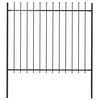 vidaXL Garden Fence "Woerden" with Spear Top Steel 170x150 cm Black