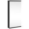 vidaXL Corner Bathroom Mirror Cabinet Black 30x24x60 cm