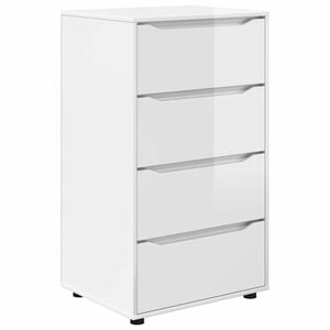 vidaXL Storage Cabinets 2 pcs High Gloss White 60 x 48 x 105 cm