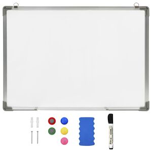 vidaXL Magnetic Dry-erase Whiteboard White 70x50 cm Steel