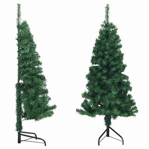 vidaXL Artificial Christmas trees PVC, Steel Green