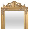 vidaXL Free-Standing Mirror Baroque Style 160x40 cm Gold