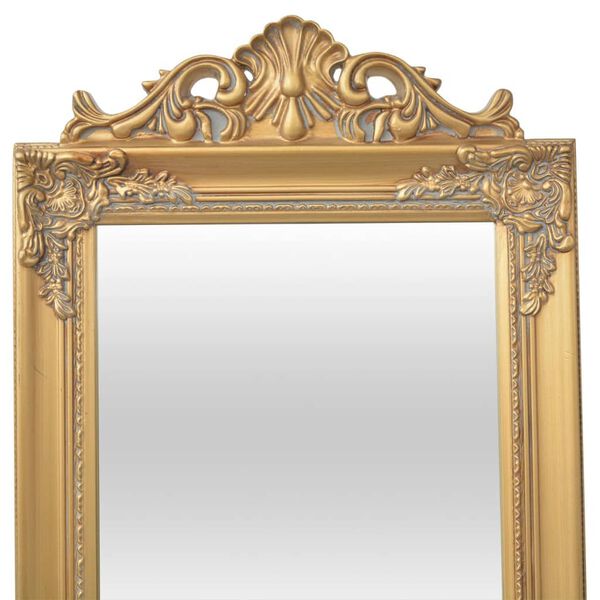 vidaXL Free-Standing Mirror Baroque Style 160x40 cm Gold