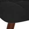 vidaXL Rocking Chair with Stool Black Velvet