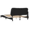 vidaXL Bed Frame without Mattress "Hvar" Black and White 137x190 cm Double Faux Leather