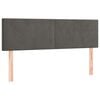 vidaXL Headboards Dark Grey 144x5x78/88 cm Velvet