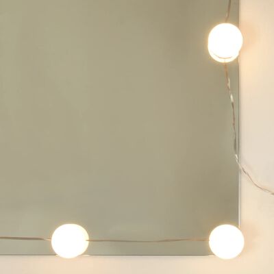 vidaXL Mirror Cabinet with LED Sonoma Oak 91x15x76.5 cm