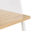 vidaXL Desk White and Oak 90x60x88 cm