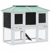 vidaXL Animal Rabbit Cage Double Floor Wood