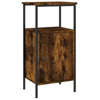 vidaXL Bedside Cabinet Smoked Oak 41x31x80 cm Engineered Wood