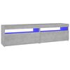 vidaXL TV Cabinets 2 pcs with LED Lights Concrete Grey 75x35x40 cm