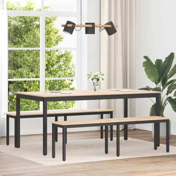 vidaXL Bench Natural 160 x 35 x 45 cm Solid Pine Wood