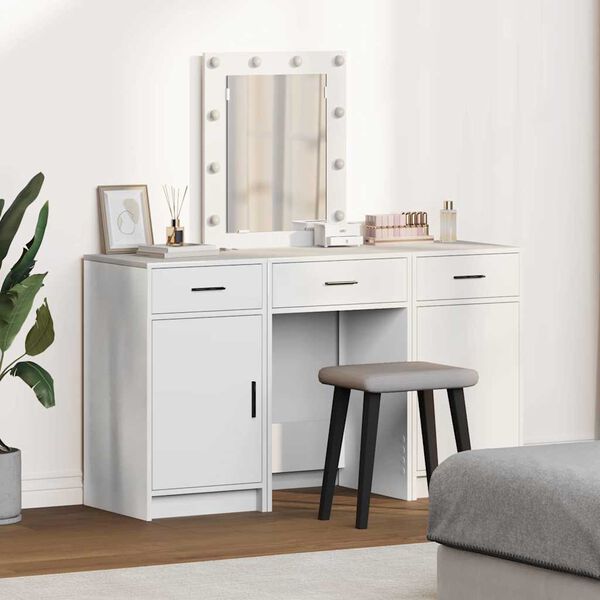 vidaXL Dressing Table with Door White 50 x 41 x 135 cm Engineered Wood