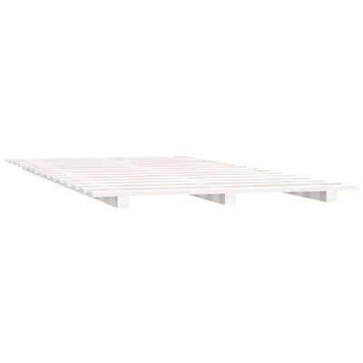 vidaXL Bed Frame White 90x190 cm Single Solid Wood Pine