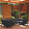 vidaXL 6 Piece Garden Lounge Set with Cushions Black Pinewood
