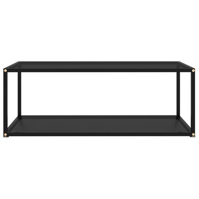 vidaXL Coffee Table Black 100x50x35 cm Tempered Glass