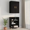 vidaXL Hanging Wall Cabinet Black 69.5x34x90 cm