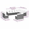 vidaXL 12 Piece Garden Sofa Set with Cushions Black Poly Rattan