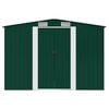 vidaXL Garden Storage Shed Green Metal 257x205x178 cm