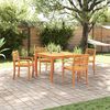 vidaXL Garden Dining Set 5 pcs Brown Solid acacia wood