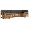 vidaXL Outdoor Sofa Set 7 pcs Natural and Anthracite
