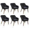 vidaXL 7 Piece Garden Dining Set Poly Rattan Black