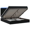 vidaXL Ottoman Bed with Mattress and LED Black Queen Velvet