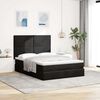 vidaXL Ottoman Bed with Mattresses Black Double Velvet