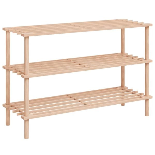 vidaXL 3-Tier Shoe Racks 2 pcs Solid Fir Wood