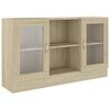 vidaXL Vitrine Cabinet Sonoma Oak 120x30,5x70 cm Engineered Wood