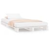 vidaXL Pallet Bed without Mattress White 100x200 cm Solid Wood