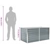 vidaXL Raised Garden Bed 160x80x77 cm Galvanised Steel Grey
