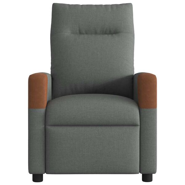 vidaXL Recliner Chair Dark Grey Fabric
