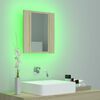vidaXL LED Bathroom Mirror Cabinet Sonoma Oak 40x12x45 cm Acrylic