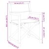 vidaXL Folding Director Chairs 2 pcs Cream White Fabric