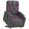 vidaXL Stand up Massage Recliner Chair Dark Grey Fabric