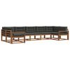 vidaXL Outdoor Sofa Set 7 pcs Natural and Anthracite