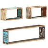 vidaXL Wall Cube Shelf | Multicolour | Solid reclaimed wood | Small and large
