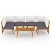 vidaXL 7 Piece Garden Lounge Set with Cushions Solid Wood Acacia
