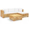 vidaXL 5 Piece Garden Lounge Set with Cushions Solid Wood Teak