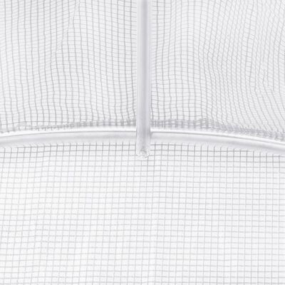 vidaXL Greenhouse with Steel Frame White 60 m² 12x5x2.3 m