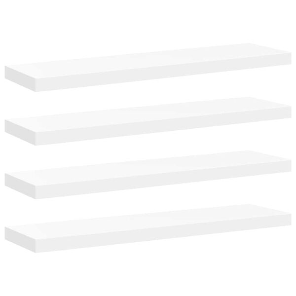 vidaXL Floating Wall Shelves 4 pcs White 90x23.5x3.8 cm MDF