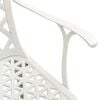 vidaXL 5 Piece Bistro Set Cast Aluminium White